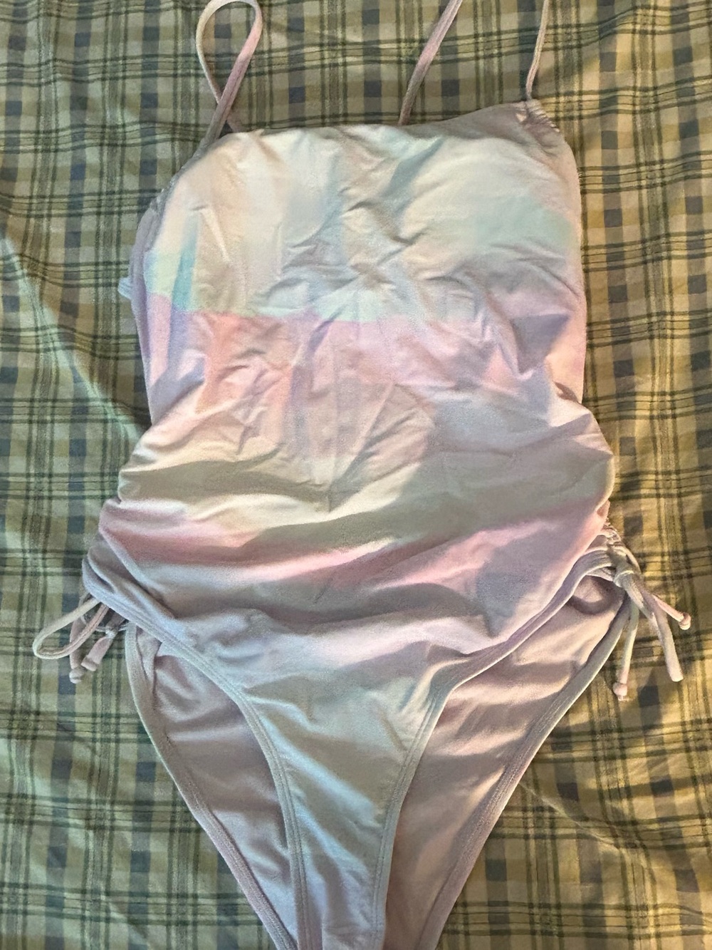 Pastel Pink tie die One-Piece Swimsuit